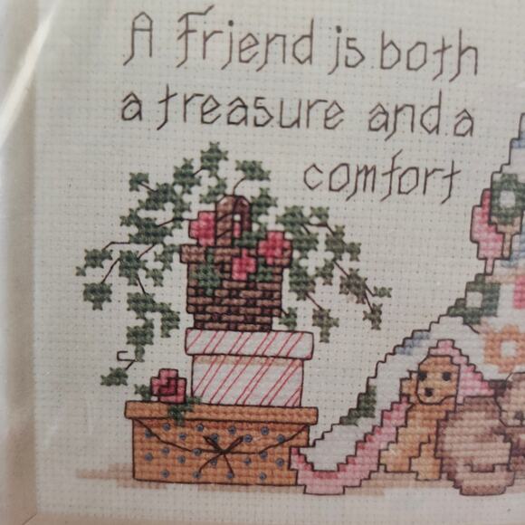 A Friend is a Treasure Counted Cross Stitch Kit Jiffy 16583 7 x 5 Sealed B23 - Picture 4 of 6